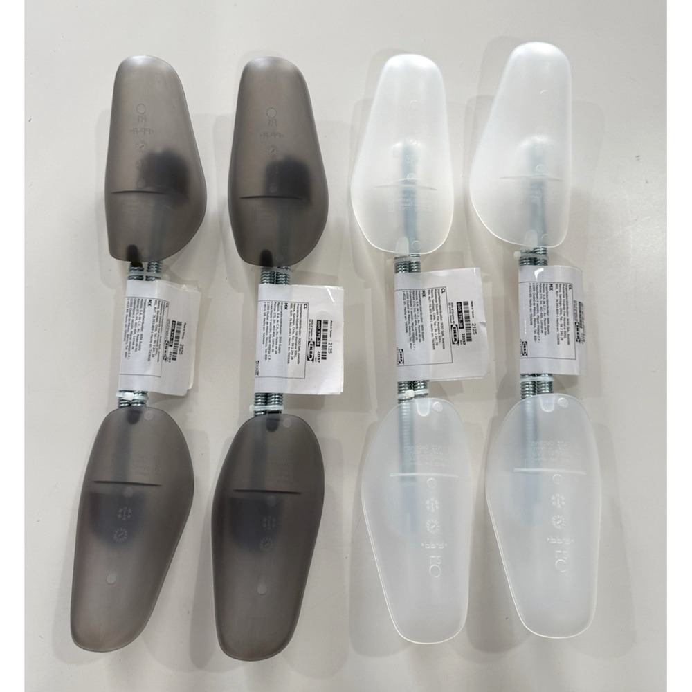 IKEA Omsorg Shoe Form 4 Pairs Clear/ Light Gray  New 600.375.38